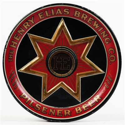 Henry Elias Brewing Pilsener Beer Embossed Star Preproh Tip Tray