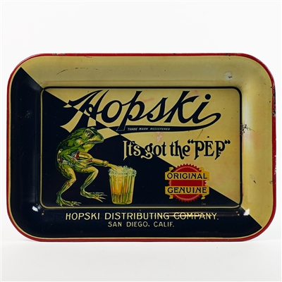 Hopski Distributing Frog Pouring Bottle Beer Preproh SAN DIEGO Tip Tray