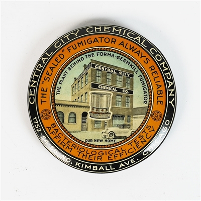 Central City Chemical Sealed Fumigator Factory Scene Mirror Paperweight