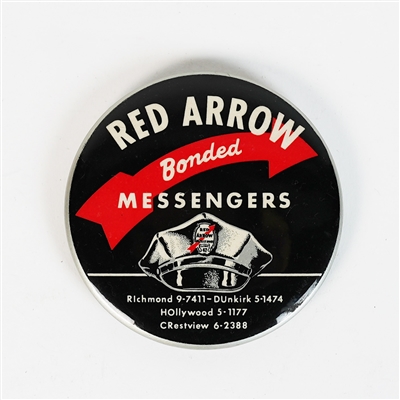 Red Arrow Messengers Bonded Antique Advertising Mirror