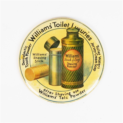 Williams Toilet Luxuries Shaving Stick Talc Powder Celluloid Mirror