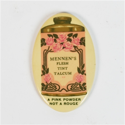 Mennens Flesh Tint Talcum Pink Powder Rouge Pocket Mirror