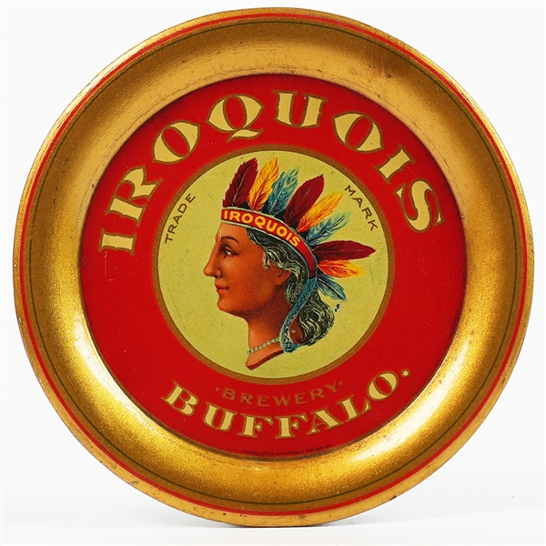 Iroquois Buffalo Native American Feather Headdress Preproh Tip Tray