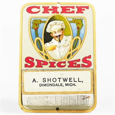 Berdan A Shotwell Dimondale Chef Spices Match Holder TOLEDO MICHIGAN