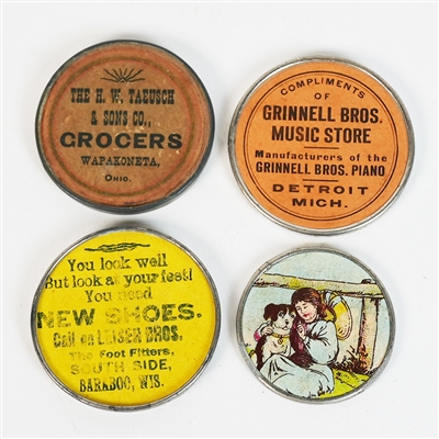 Grinnell Music Store Taeusch Grocers Leiser Shoes Girl Dog Pocket Mirrors