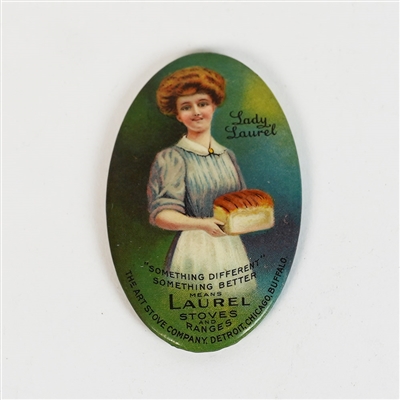 Lady Laurel Stoves Ranges Antique Pocket Mirror