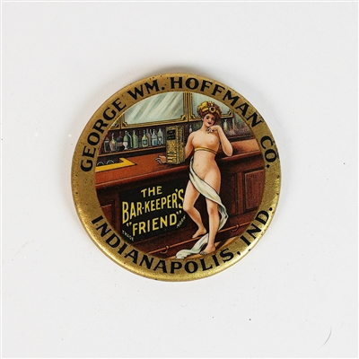 George WM Hoffman Bar Keepers Friend Nude Saloon Interior Mini Mirror