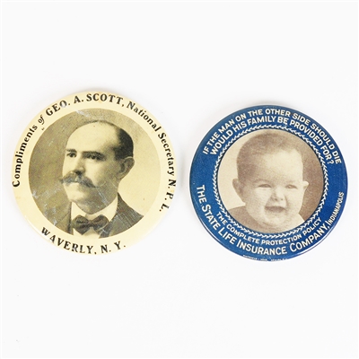 Geo Scott National Secretary N.P.L. State Life Insurance Mini Mirrors