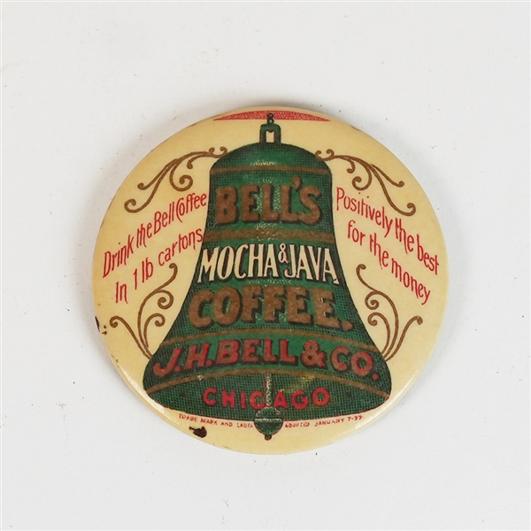 BELLS Mocha Java Coffee Chicago Pocket Mirror