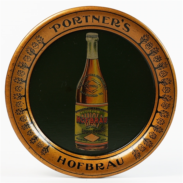 Portners Hofrau Tivoli Bottle Preproh Tip Tray ALEXANDRIA VIRGINIA SCARCE