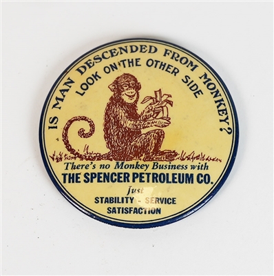 Spencer Petroleum Man Descended Monkey Mini Mirror