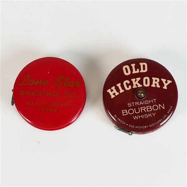 Lone Star BEER Old Hickory BOURBON Tape Measures