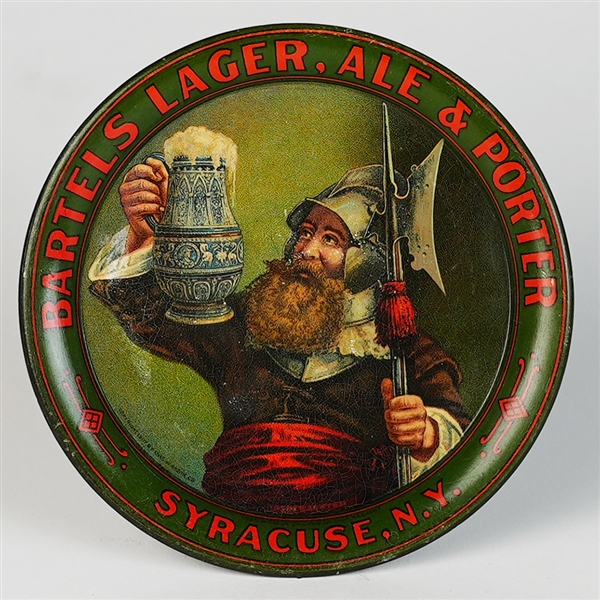 Bartels Lager Ale Porter Battle Axe Toasting Warrior Preprohibition Tip Tray