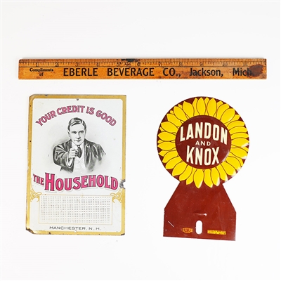 Eberle Beverage Ruler Household Match Strike Landon Knox Tin Sign