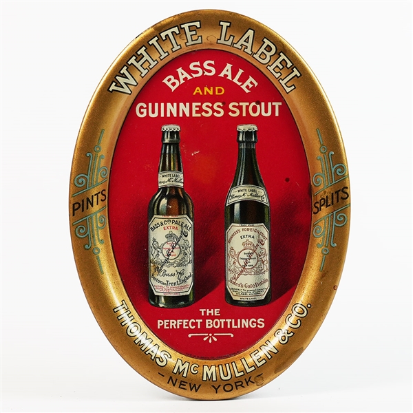 White Label Bass Ale Guinness Stout Perfect Bottlings Thomas McMullen Tip Tray