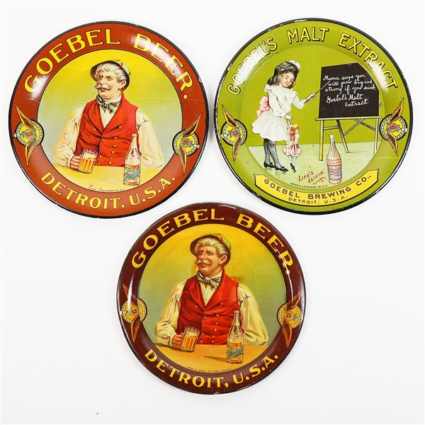 Goebel Beer Malt Extract School Girl and Drinking Mat Set 3 Preproh Tip Trays