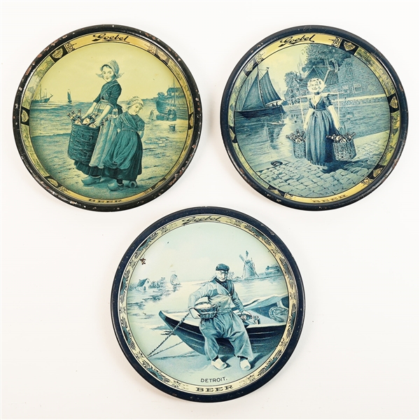 Goebel Dutch Girls Man Shoreline Nautical Delft Style Set 3 Tip Trays