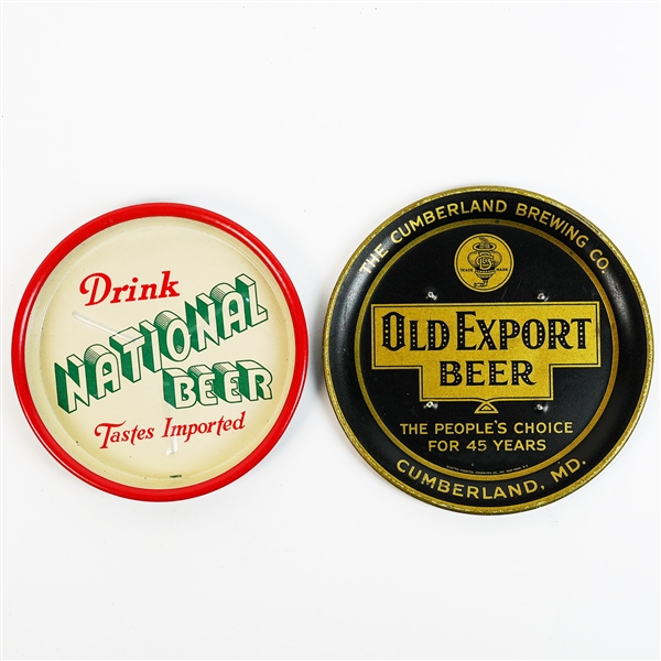 Cumberland Old Export National Beer MARYLAND Tip Tray LOT OF 2