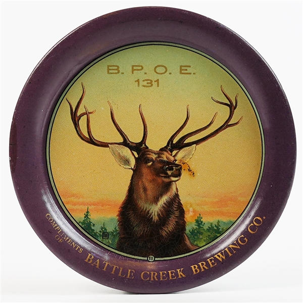 Battle Creek Brewing Co BPOE 131 Deer Tip Tray