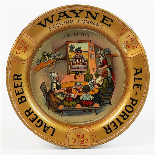 Wayne Lager Beer Ale Porter Just In Time Preprohibition Ash Tray