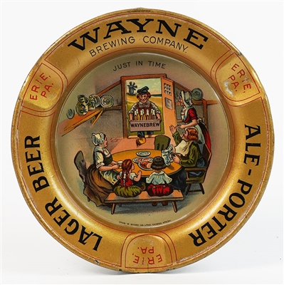 Wayne Lager Beer Ale Porter Just In Time Preprohibition Ash Tray