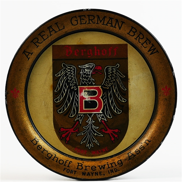 Berghoff Brewing Assn Fort Wayne Real German Eagle Brew Tip Tray