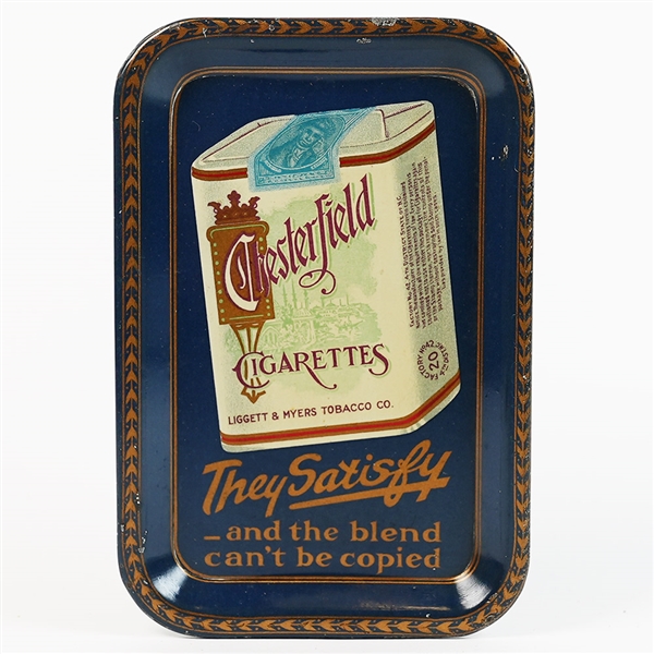 Chesterfield Cigarettes Safisfy Blend Can\t Be Copied Tip Tray