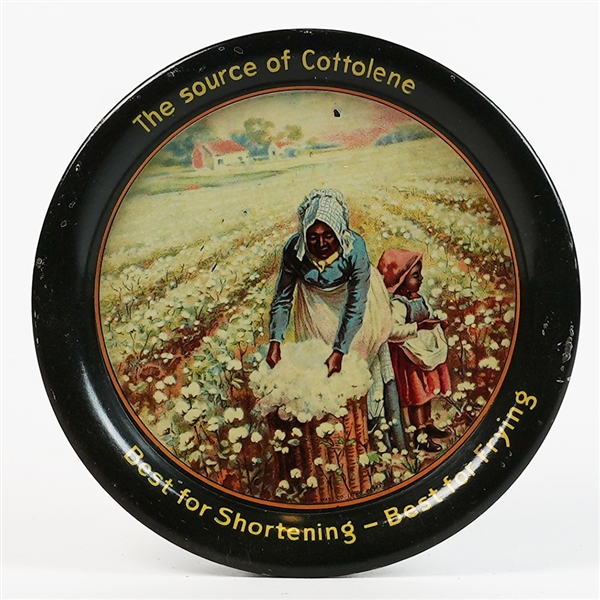 Cottolene Shortening Best Frying Cotton Picking Scene Tip Tray