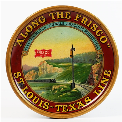 Frisco Lines Along St Louis Texas Railroad Locomotive Tip Tray