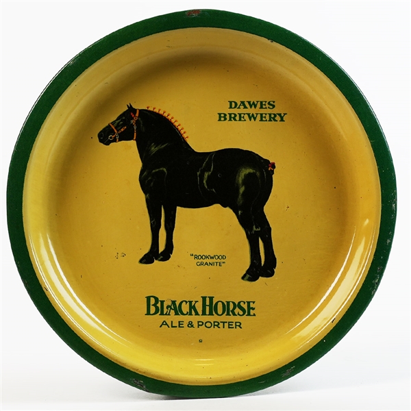 Black Horse Ale Porter Dawes Brewery Rookwood Granite Horse Tip Tray