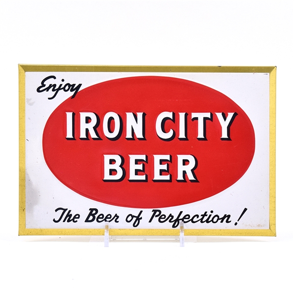 Iron City Beer 1950s Tin-Over-Cardboard Sign