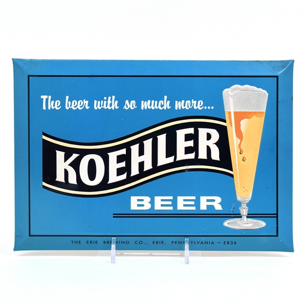 Koehler Beer 1950s Tin-Over-Cardboard Sign CLEAN