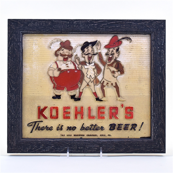 Koehlers Beer 1950s Composite Sign