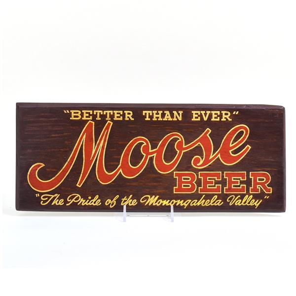 Moose Beer 1940s Wood Sign