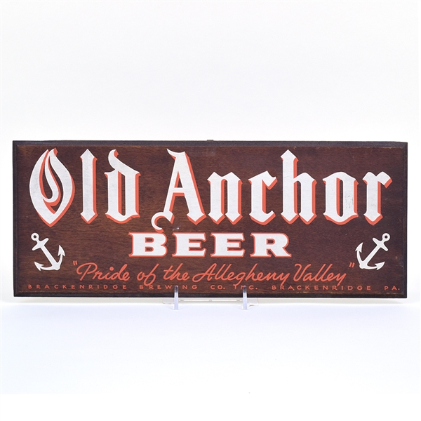 Old Anchor Beer 1940s Wood Sign