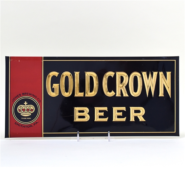 Gold Crown Beer 1930s Tin-Over-Cardboard Sign