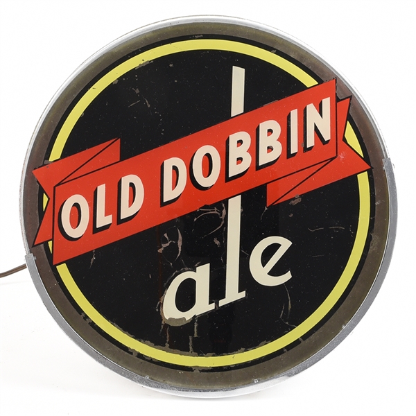 Old Dobbin Ale 1930s Round Gillco Sign RARE