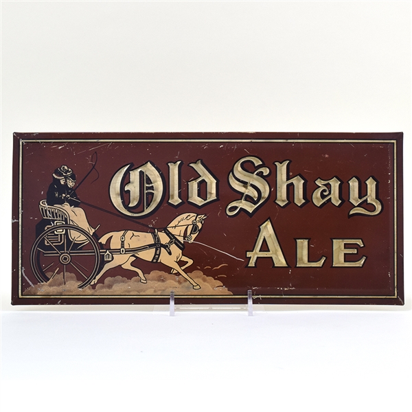 Old Shay Ale 1930s Tin-Over-Cardboard Sign