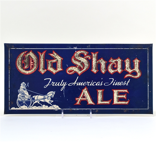 Old Shay Ale 1930s Tin-Over-Cardboard Sign