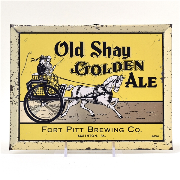 Old Shay Ale 1940s Tin-Over-Cardboard Sign