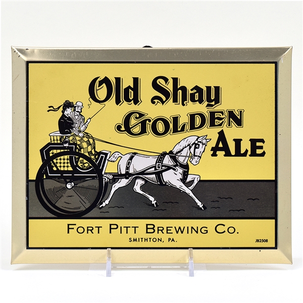 Old Shay Ale 1940s Tin-Over-Cardboard Sign MINTY