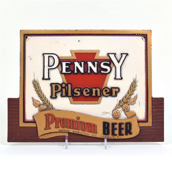 Pennsy Pilsener Beer 1940s Composition Sign