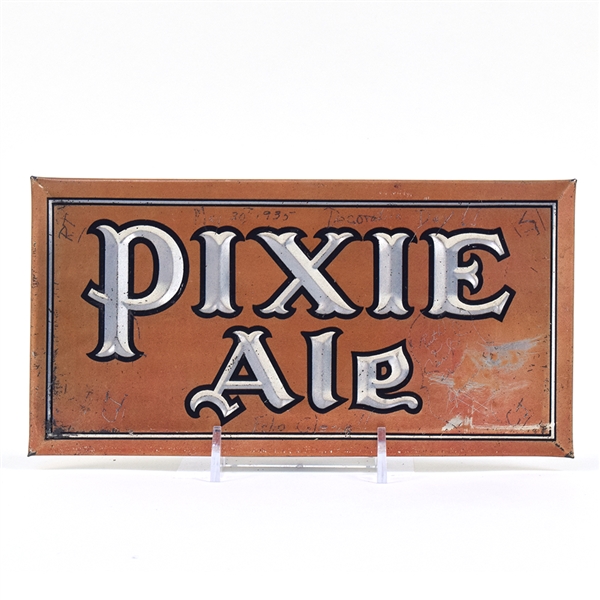 Pixie Ale 1930s Small Tin-Over-Cardboard Easel Sign