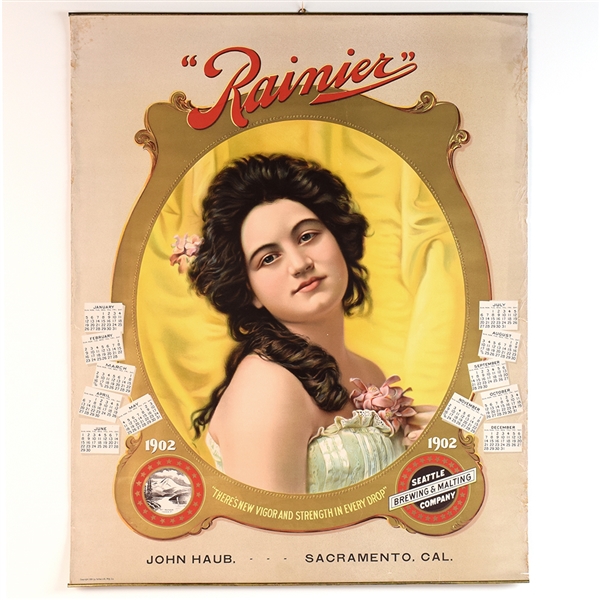 Rainier-John Haub Pre-Prohibition 1902 Lithographed Calendar SEATTLE