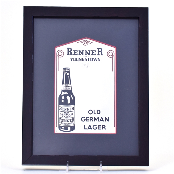 Renner Old German Lager 1930s Mirrored Sign