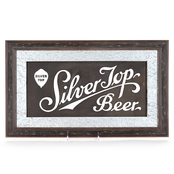 Silver Top Beer 1930s Cardboard Sign