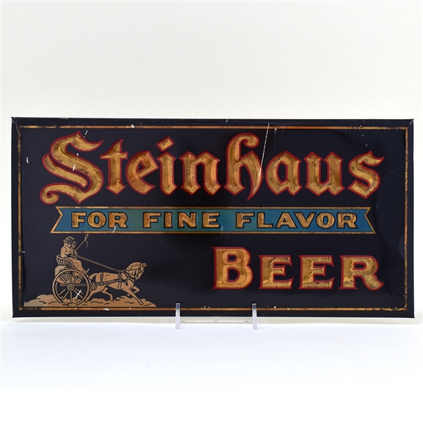 Steinhaus Beer 1930s Tin-Over-Cardboard Sign