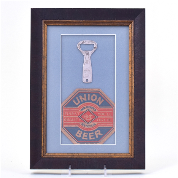 Union Beer 1930s Opener and Octagonal Coaster