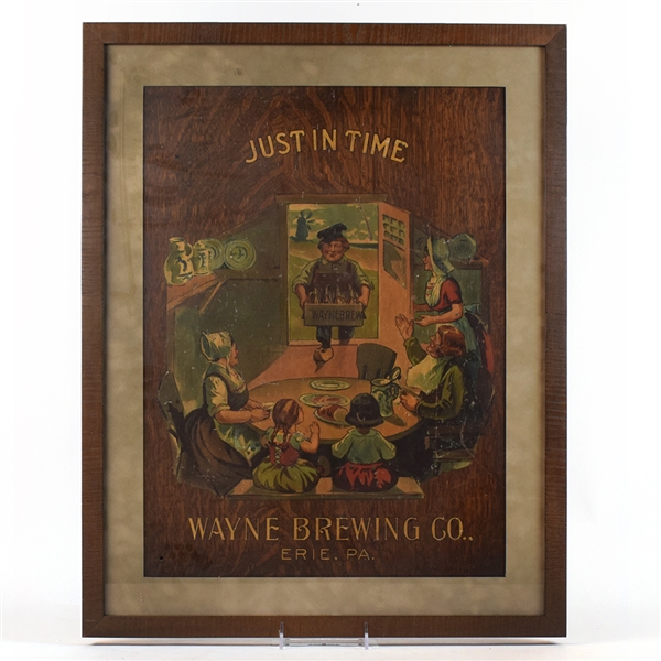 Wayne Brewing Pre-Prohibition Wood Sign JUST IN TIME