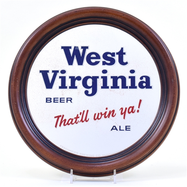 West Virginia Beer 1950s Round Mirrored Sign